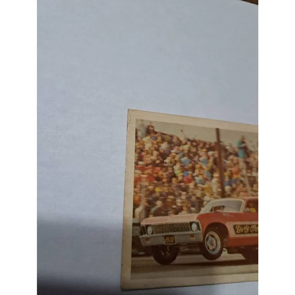 Vintage 1971 Fleer Larry Christopherson Funny Car #42 Drag Champs Trading Card